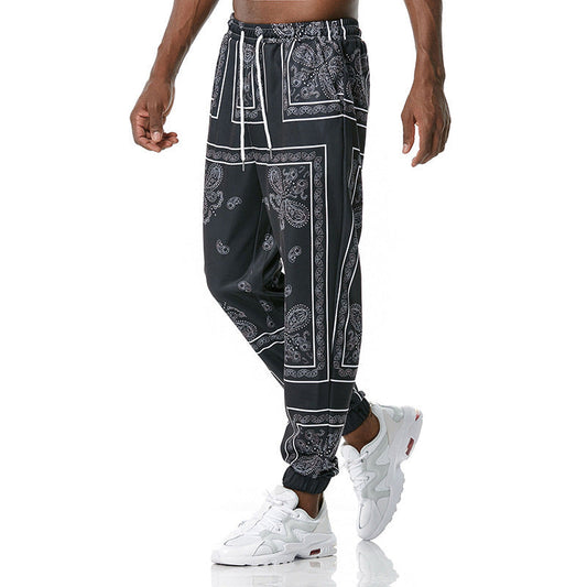 Jogginghose mit Retro-Print, lässige Jogginghose