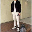 Herren Strickjacke aus Kaninchenfell-Modal