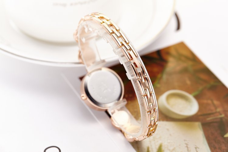 Strass Mode Damenuhr Quarz Stahlband