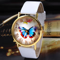 Römische Skala Schmetterling Gürtel Uhr Mode Universal Gold Shell Uhr