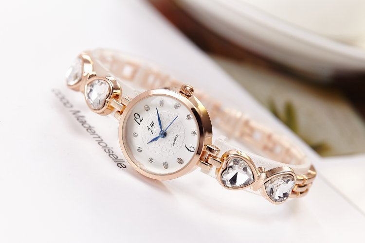 Strass Mode Damenuhr Quarz Stahlband