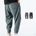 Lockere, lässige, gestrickte, verkürzte, schnelltrocknende Hose aus Leinen