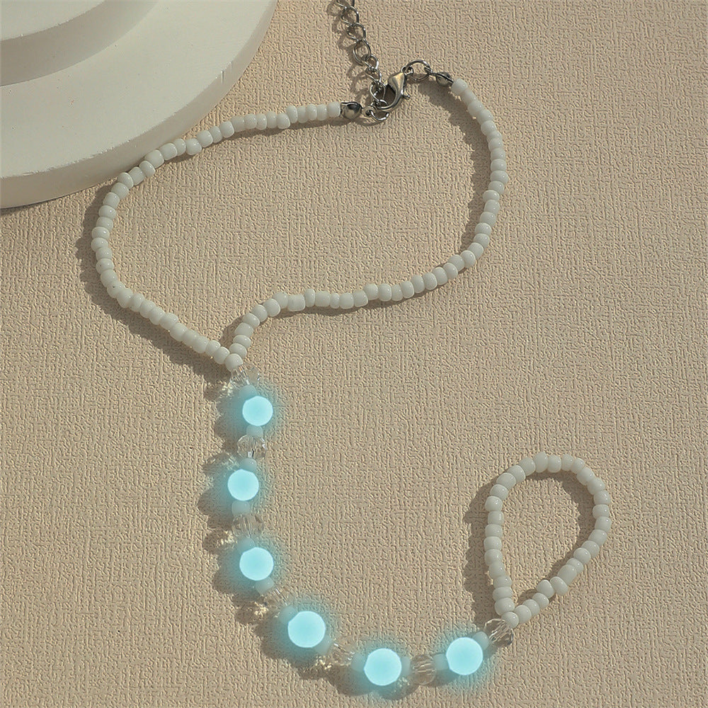 Sommer Strand Damen Foto Zubehör Handgemachte Perlen Stretch Fuß Ornamente