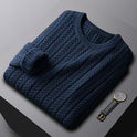 Pullover Herren Dicke Baumwolle Einfarbig Mit Fell
