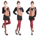 Faux leather pants, wearing thin leggings, black feet trousers
