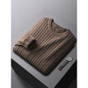 Pullover Herren Dicke Baumwolle Einfarbig Mit Fell