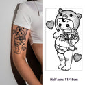 Halbarm Kräuter Tattoo Aufkleber Saft süße Cartoon-Figur dauerhaft nicht reflektierend