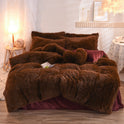 Luxuriöser, dicker Fleece-Bettbezug, Queen-Size-Bett, warmer Winterbettbezug, Kissenbezug, flauschiger Plüsch, zottelige Bettwäsche, Bettwäscheset, Winterkörper, warm halten