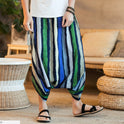 Gestreifte nepalesische verkürzte Hose