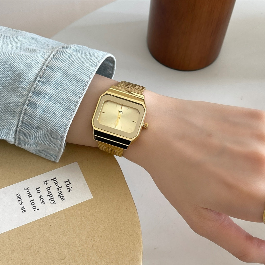 Leichte Luxus-Uhr im kalten Stil, hochwertige quadratische Uhr mit großem Zifferblatt für Damen