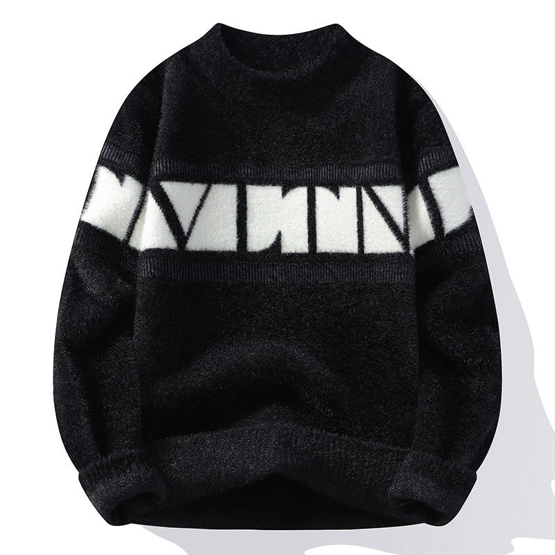 Neue Rundhals-Strickwaren für Herren im Herbst und Winter