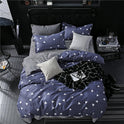 Vierteiliges Bettset Blue Night Sky Bettlaken Bettbezug Einzelbett Doppelbett