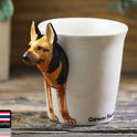 Thai Hand Painted Animal Mug German Shepherd Ceramic Cup