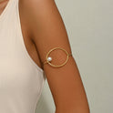 Geometrisches, rundes Armband mit Nischeneinlage für Damen