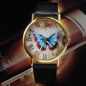 Römische Skala Schmetterling Gürtel Uhr Mode Universal Gold Shell Uhr