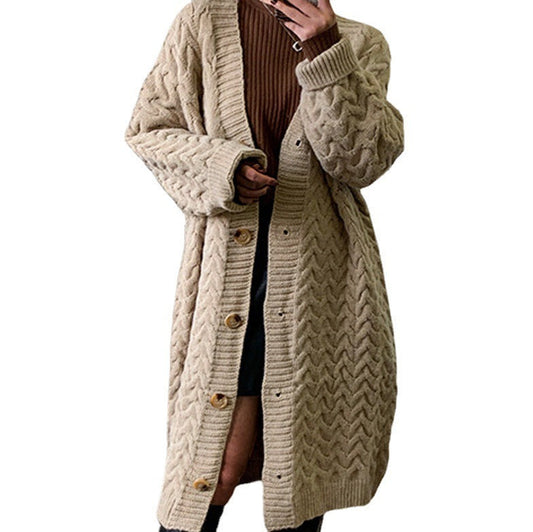 Lockerer, lässiger, mittellanger, einfarbiger Pullover