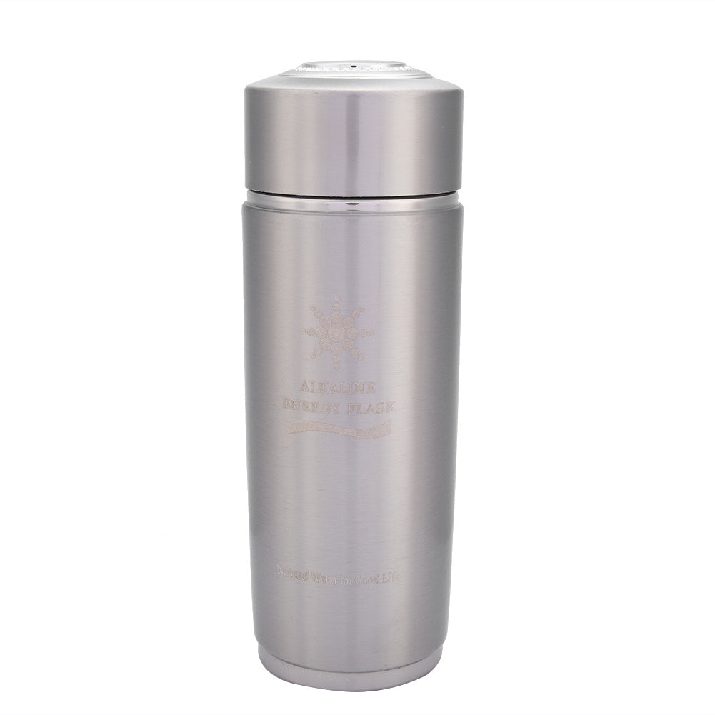 Edelstahl-Alkaliwasserflasche, tragbarer Nano-Balance-Bioenergie-Ionizer-Becher (Silber)