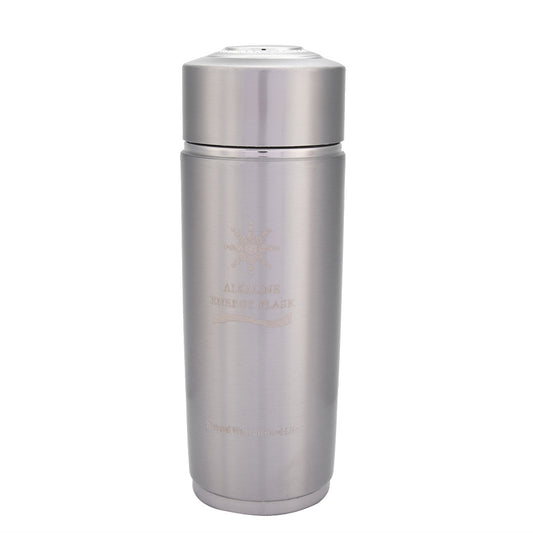 Edelstahl-Alkaliwasserflasche, tragbarer Nano-Balance-Bioenergie-Ionizer-Becher (Silber)