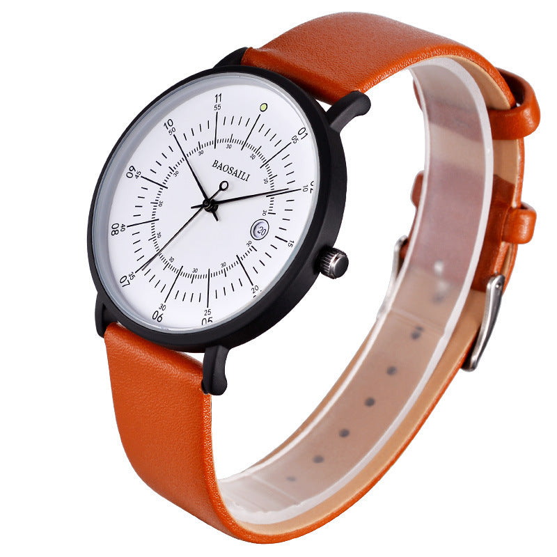 Lässige, individuelle Uhr mit Lederarmband