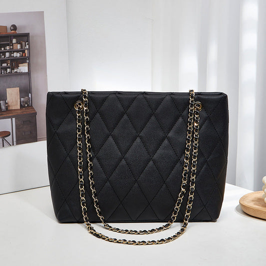 Rhombus Casual Tote Tasche Vintage Kette Tasche Schulter