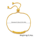 1pcs Gold Pulling Rope Bracelet Fashion Flower Bead Women's Good Luck Bead Bracelet