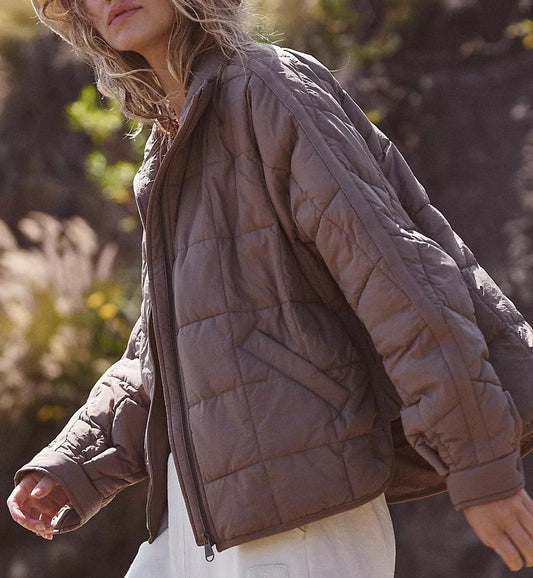 Damen Leichte Reißverschluss-Kompressions-Baumwolljacke Kurzer Daunenjackenmantel