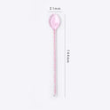 Creative Milk Dessert Spoon Colorful Transparent High Temperature Resistant Glass
