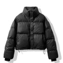 Wash-free PU Leather Cotton-padded Women's Short Thickened Small Cotton Coat Jacket