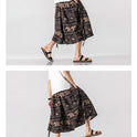 Locker sitzende Herrenhose im chinesischen Stil mit Elefantenblume, verkürzte große Badehose, Rettich-Strandblumenhose