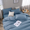 Solid Color Bedding Quilt Cover Four-piece Set Three-piece Bed Sheet Set