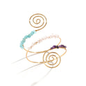Kies Armkette Armband Perlen Spirale gelegt Armband