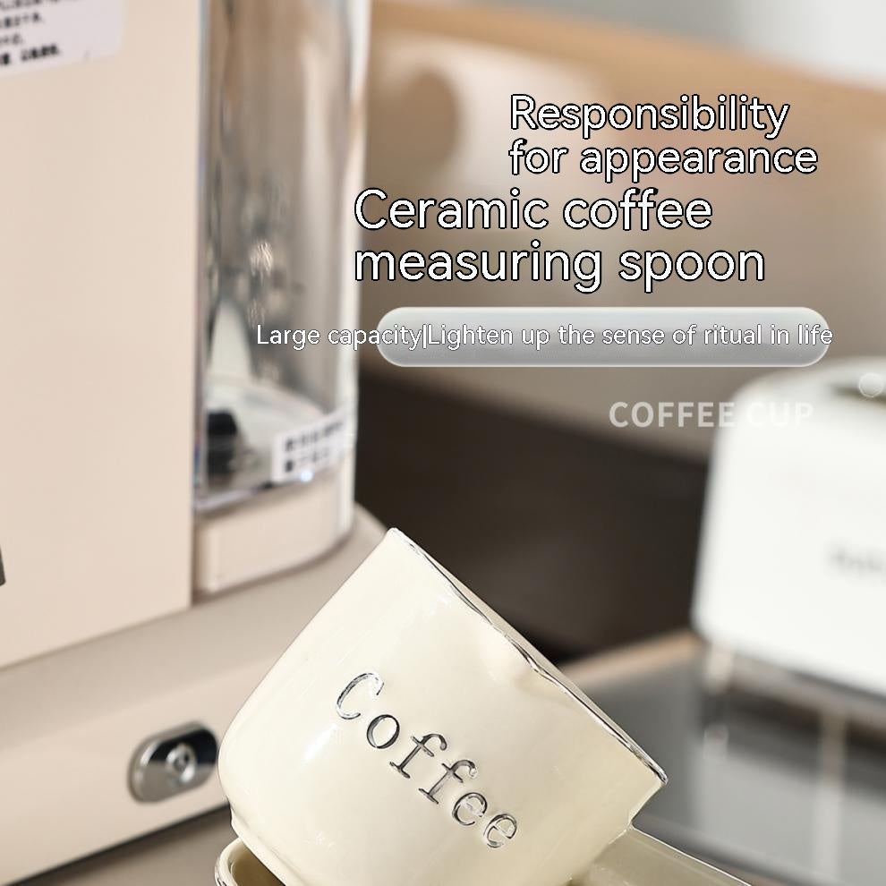 Espressotasse mit Skala, Keramik-Kaffeemessbecher