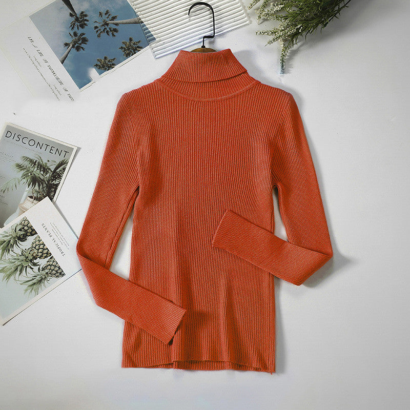 Bottoming Shirt Women's Long-sleeved Pullover All-match Slim-fitting Tight-fitting Sweater