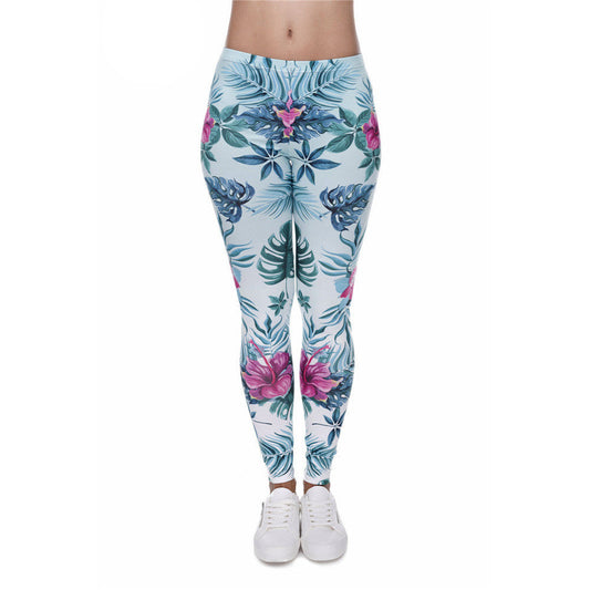 Kurze Hose mit Blatt- und Schildpatt-Blumenmuster auf der Rückseite