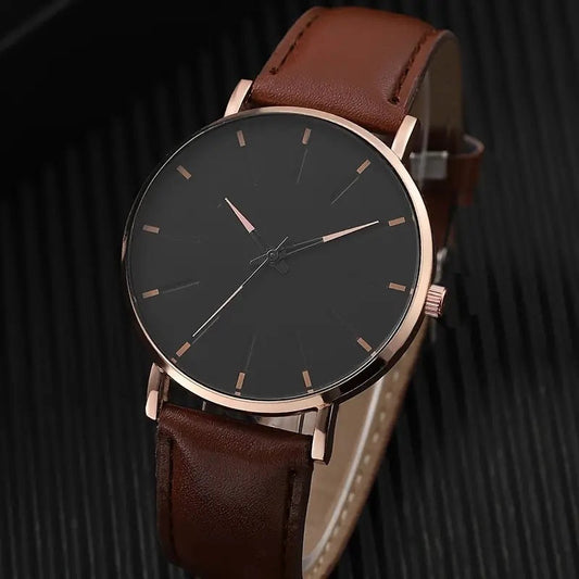 Herren-Quarzuhr, vielseitiges Perlenarmband