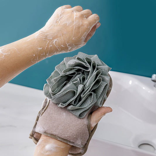 Bathing Gloves Household Double Sided Adult Bath Flower Strong Rubbing