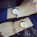 Trendige Uhr mit Stahlarmband