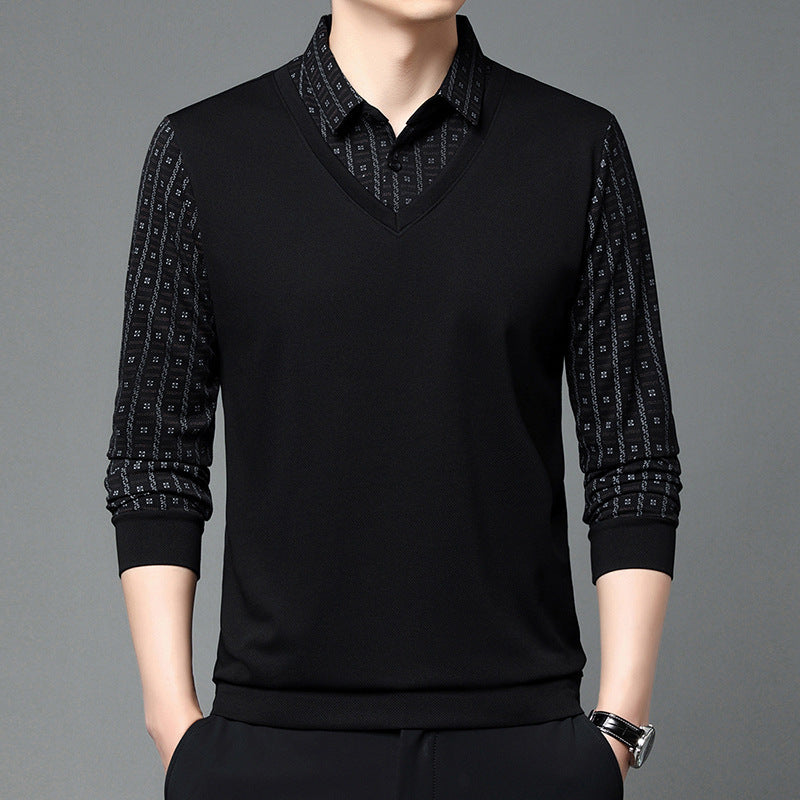 Zweiteiliger Strickpullover False für Herren