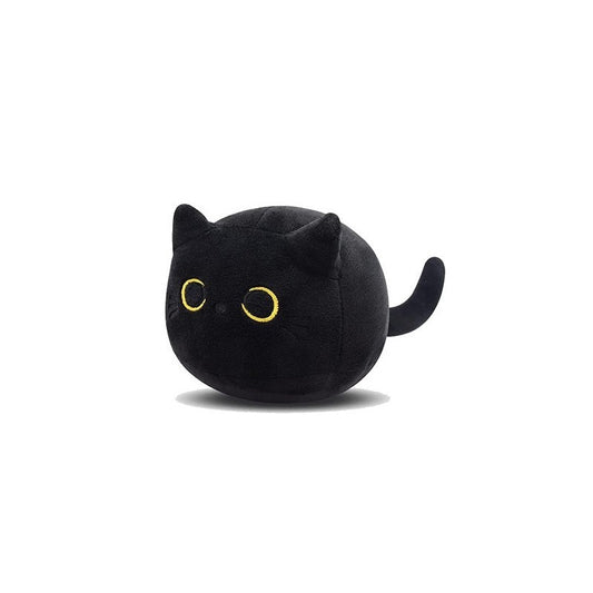 Flauschige schwarze Katze Plüschtiere Kuscheltier Katzen Weiches Kissen Nickerchen Kissen Wohndekoration Kreatives Geburtstagsgeschenk für Kinder 