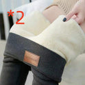 Winter-Leggings aus dickem Lammkaschmir und Samt mit hoher Taille und enger Passform, warm