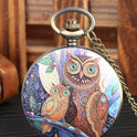 Flip Cartoon Eule Muster Taschenuhr Nette Student