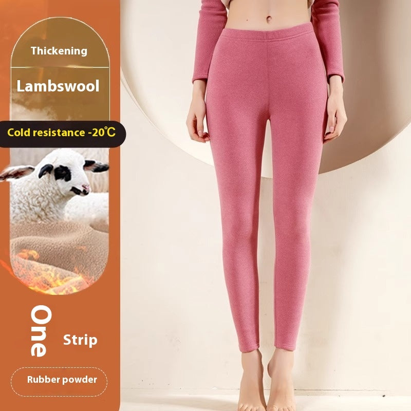 Warme Kaschmir-Leggings für den Winter, solide, schmale Hose, modische Hose für Damenbekleidung