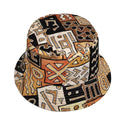 Vielseitiger Fischerhut mit geometrischem Graffiti-Retro-Muster