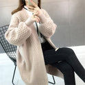 Damen Strick Cardigan Pullover Lockerer Mantel