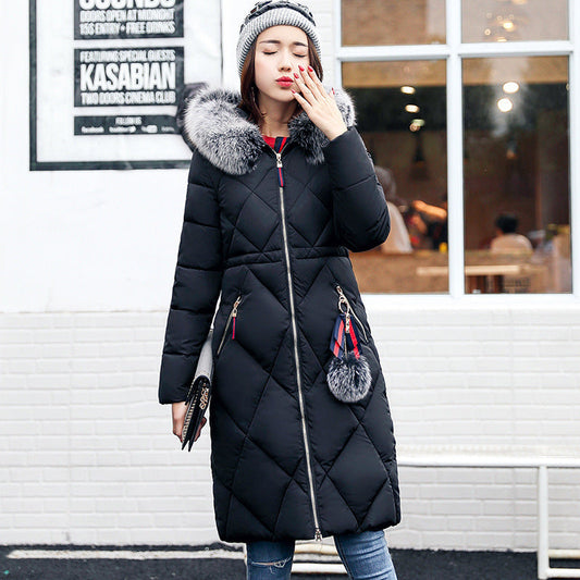 Winter frauen Kleidung Koreanischen Stil Baumwolle-gepolsterte Overknee Verlängert