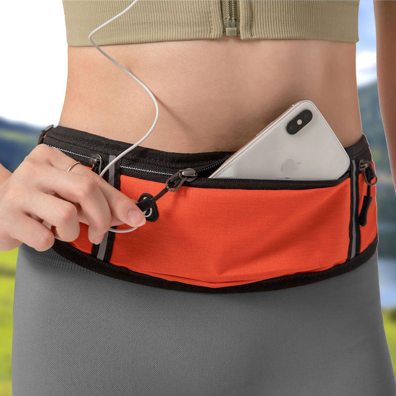 Sport-Gürteltasche mit Tasche, leicht, schmal, mit Reißverschluss, Laufgürtel
