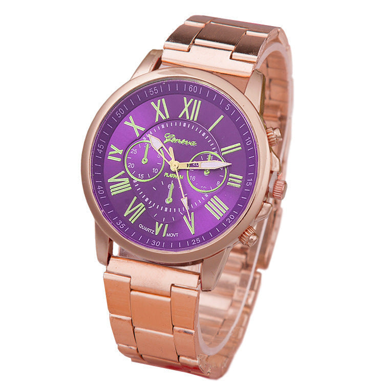 Damen Freizeit Quarzuhr aus legiertem Stahlband