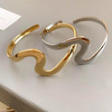 Welle Metall Offene Enden Minimalistischen Design Gedreht Armband Kalten Wind