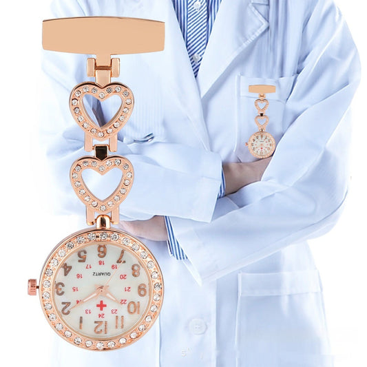 Roller Diamond Krankenschwesternuhr Hängende Brustuhr Tragbare Taschenuhr Damen