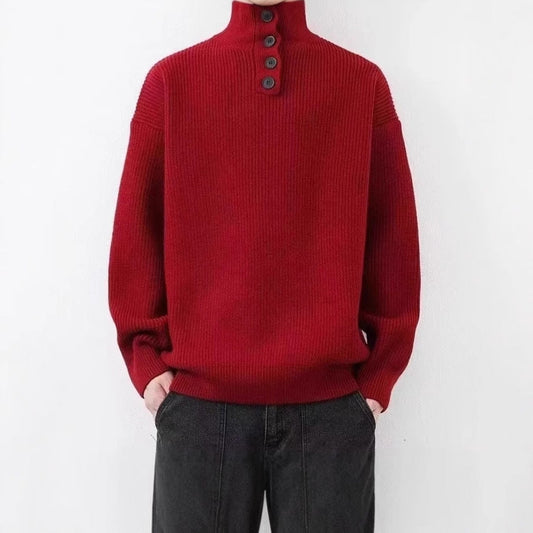 Hochwertiger Rollkragenpullover für Herren Herbst und Winter